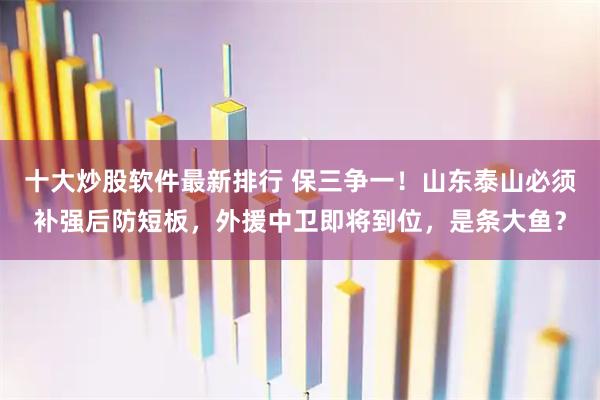十大炒股软件最新排行 保三争一！山东泰山必须补强后防短板，外援中卫即将到位，是条大鱼？